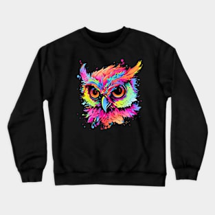 colorful owl Crewneck Sweatshirt